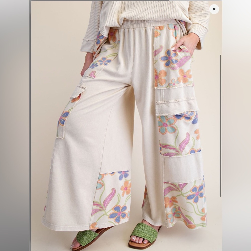 ES1–(SHIPPED 6/1) ⭐️🔥Easel Floral Wide-Leg CARGO PANTS WITH MATCHING TOP - Picture 7 of 7